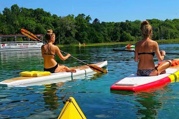 Sitting on Stand Up Paddleboard