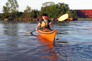 kayaking on a river