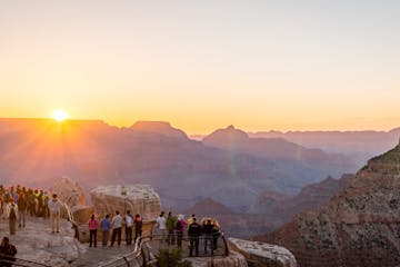 Mather Viewpoint at Grand Canyon South Rim with Buck Wild Hummer Tours Private Sunset Tour