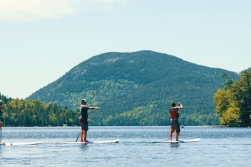 paddle boarding on long pond
