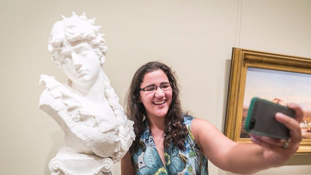 Selfie with Smithsonian Marble Bust