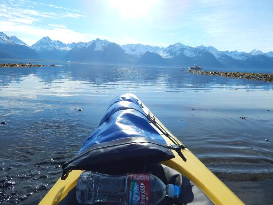 A gorgeous morning meets this paddler ready for adventure- our Best of Alaska day trip is 12 hours long!