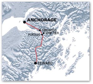 Train map from anchorage to seward