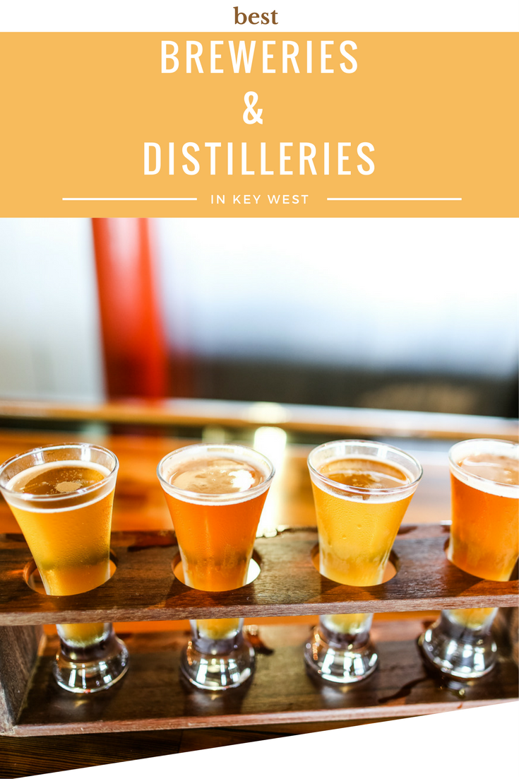 Pinterest graphic for Best Breweries and Distilleries in Key West blog