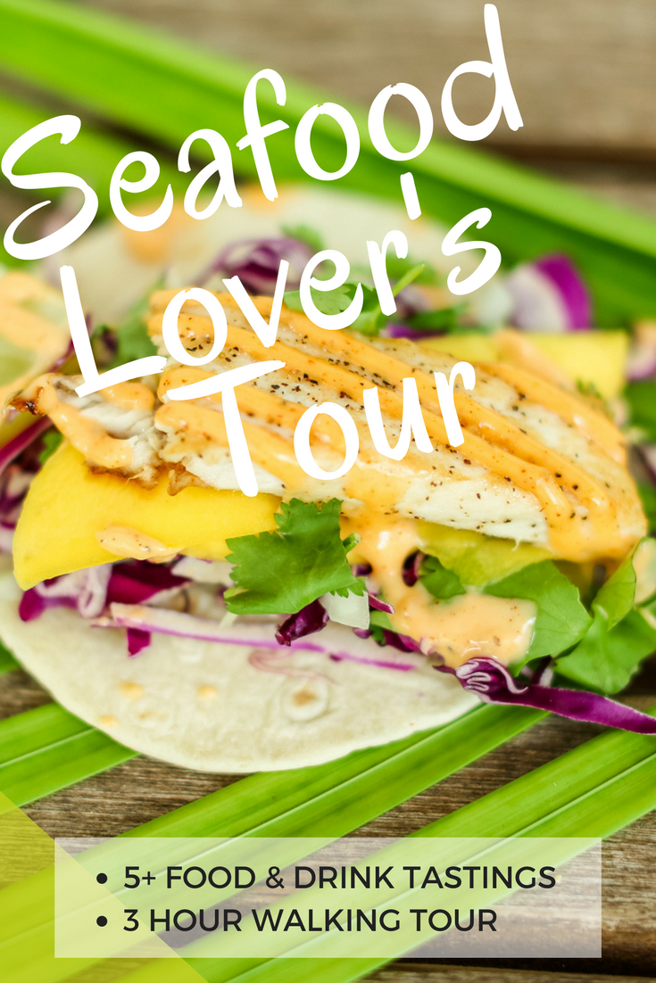 Garbo's fish taco Seafood Lover's tour graphic