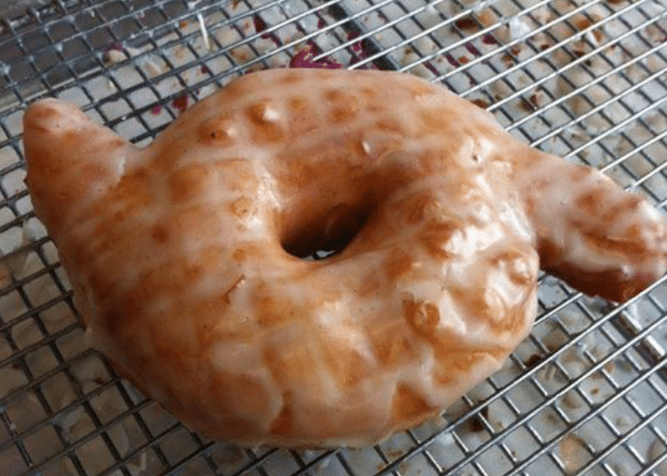 Hurricane shaped glazed donut 