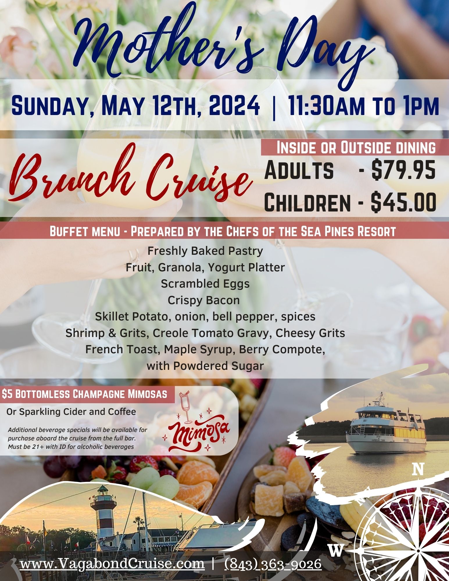 Mother's Day Inside Dining Vagabond Cruises