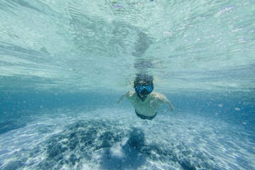 Boy Snorkeling in Kealakekua Bay