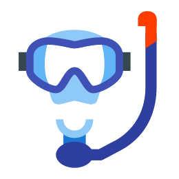drawing of a snorkel and mask