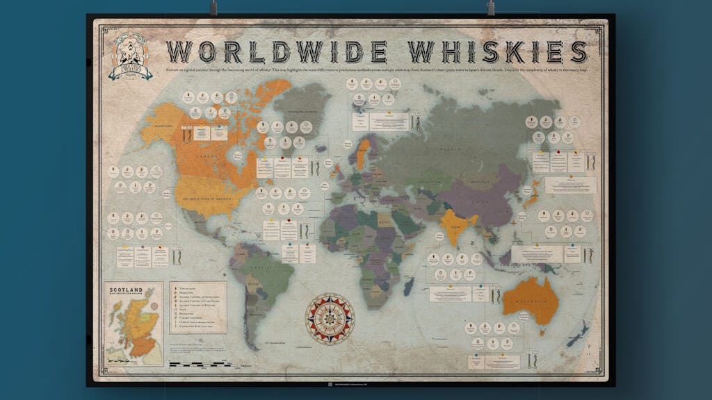 Father's Day gift: Wall hangings, whisky maps