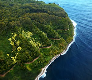 Road to Hana Aerial View of Road