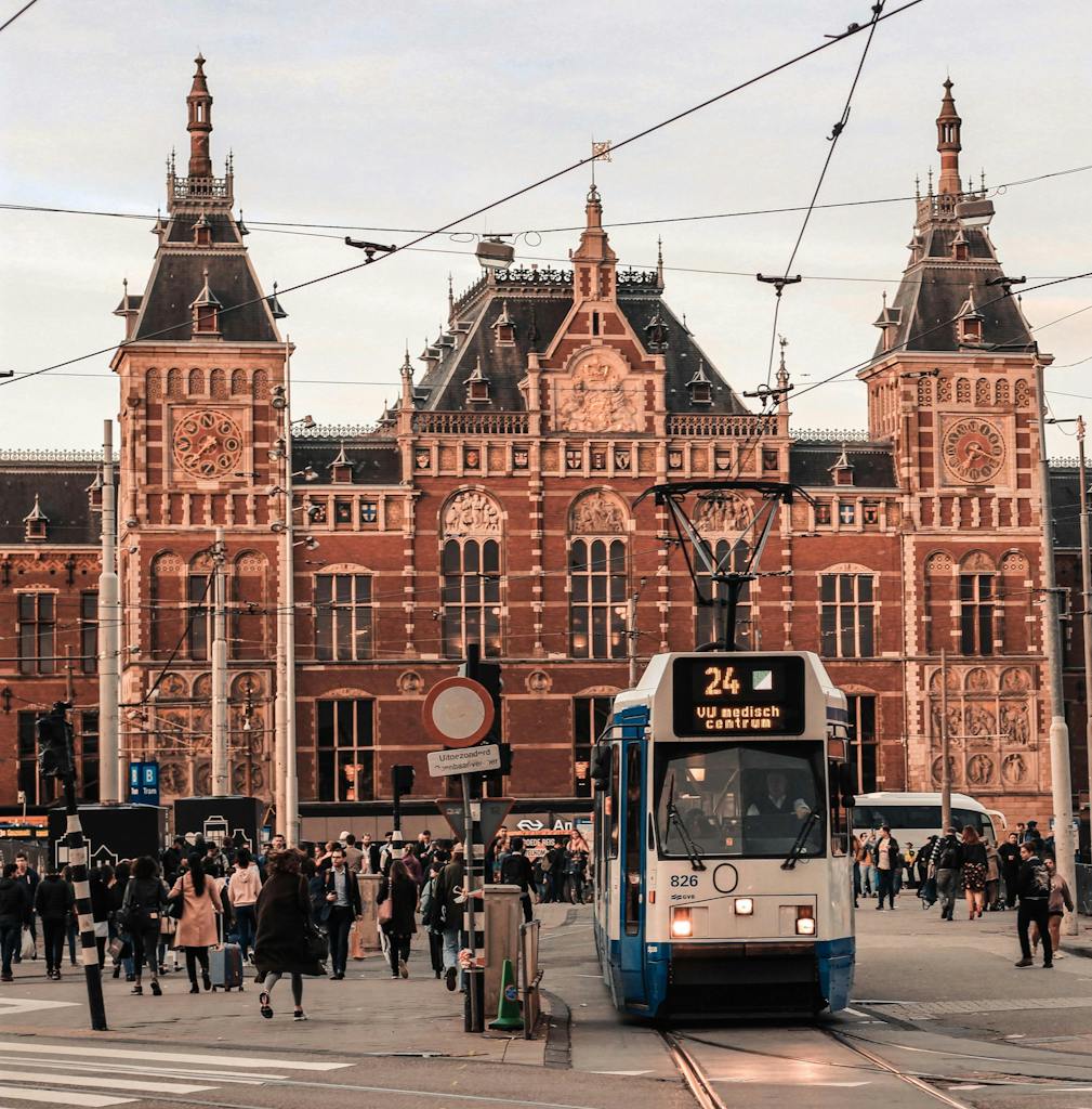 Amsterdam trainstation a great place to start exploring amsterdam