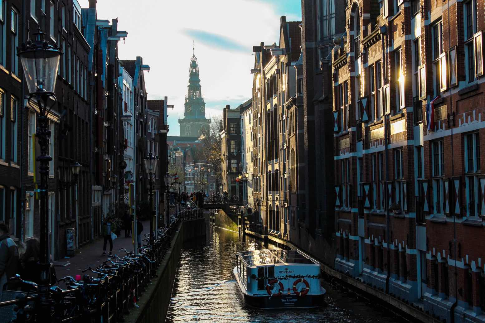 old church with canal romantic amsterdam places 