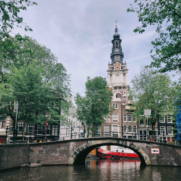 Where is the Love Lock bridge in Amsterdam?