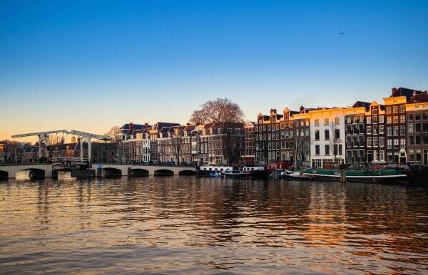 Amsterdam skinny bridge during day time