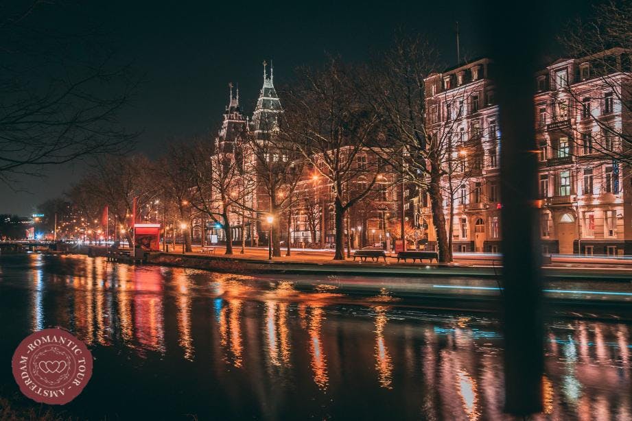 evening walk of love in Amsterdam