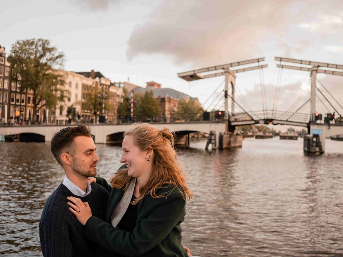 Amsterdam canals proposal and engaged