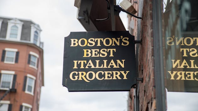 Bostons Best Italian Grocery Sign