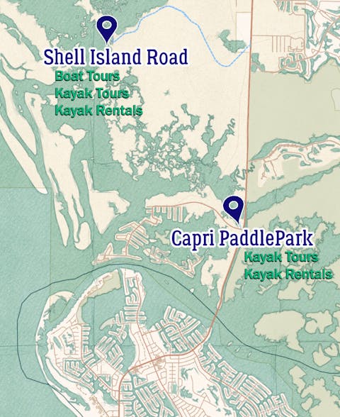 Kayak and Boat Tour Launch Sites