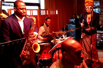 Jerome Jennings with Jazzmeia Horn at Creole in East Harlem