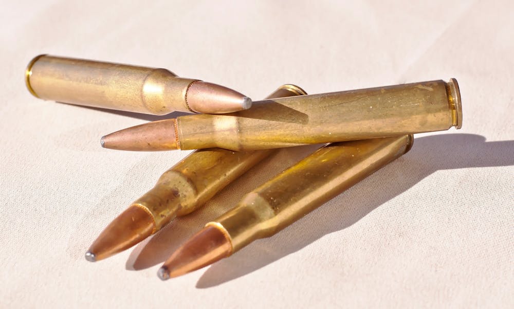 Four 30.06 caliber bullets