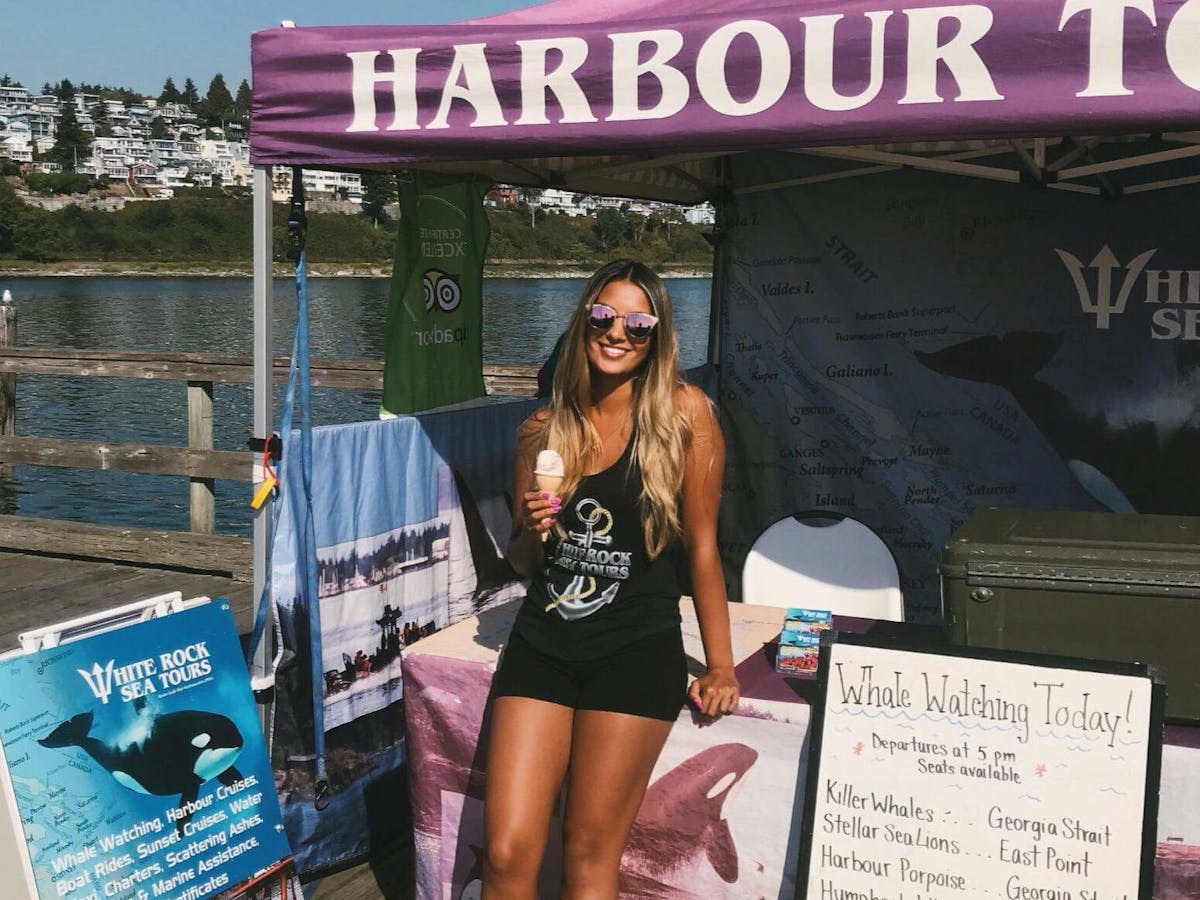 Cheyenne at White Rock Sea Tours booth