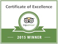 TripAdvisor Cert of Excellence 2015