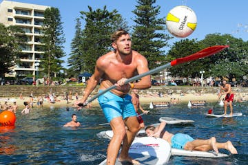 People playing SUPBALL