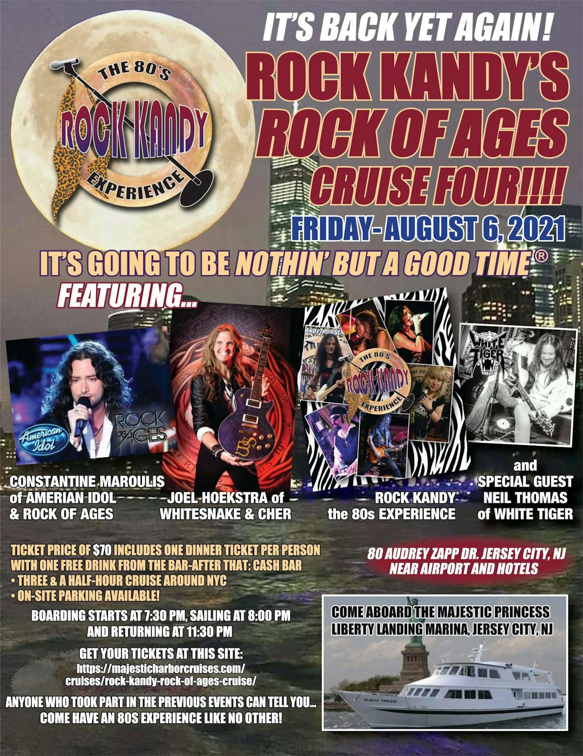 ROCK KANDY ROCK OF AGES CRUISE Majestic Harbor Cruises