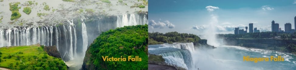 Victoria Falls vs Niagara Falls how do they compare