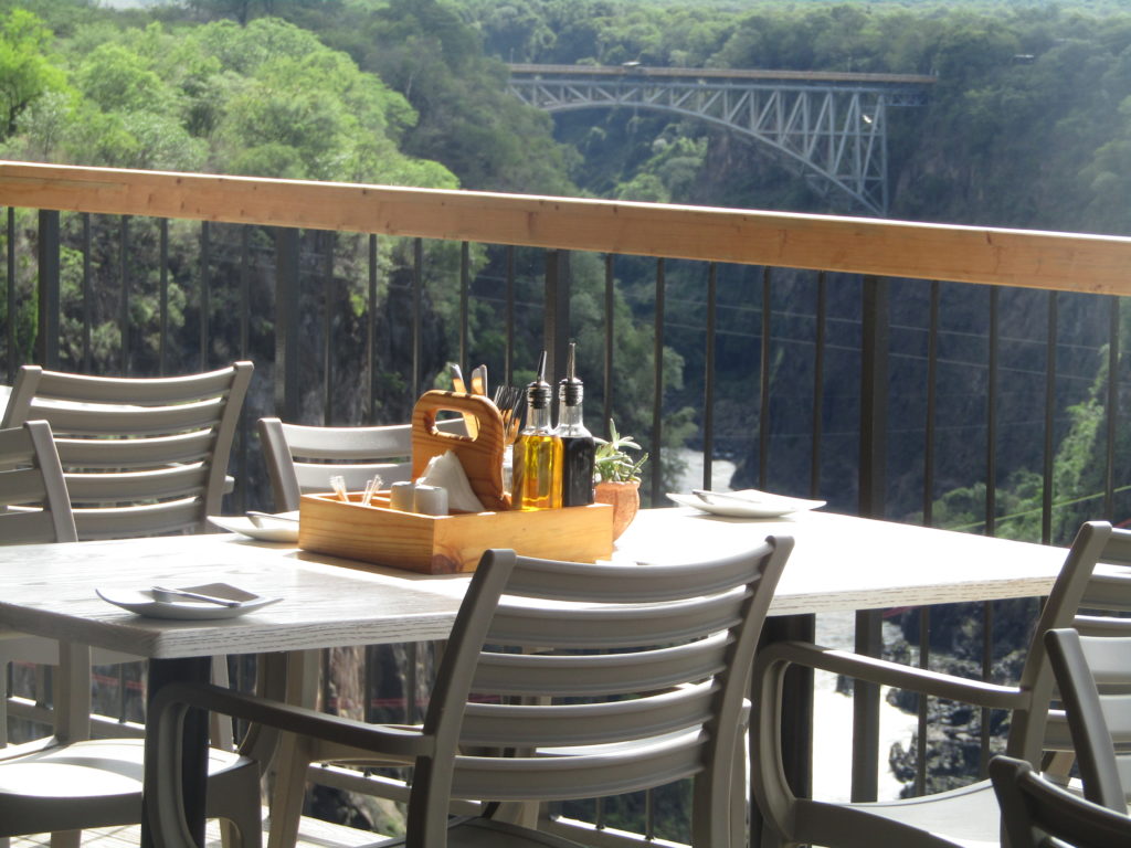 Lookout Cafe Victoria Falls Outdoor Seating Overlooking Batoka Gorge