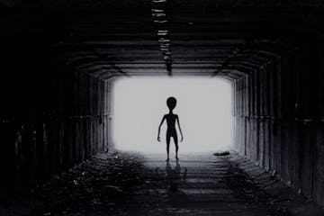 Alien walking in Area 51 at Impossible Escape Loganville