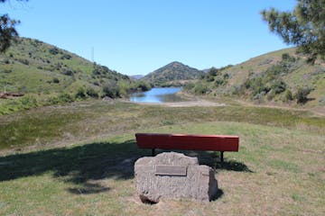 Park bench on the summer vista tour