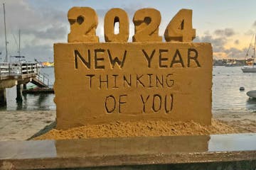 2024 New Years Sandcastle