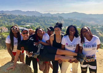 group of hikers in beverly hills