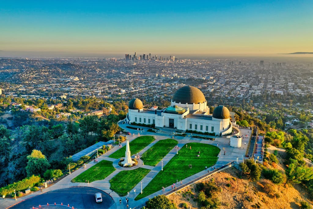 the griffith observatory on our hollywood hills hike tour