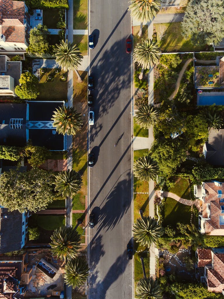 a view of a street in los angeles