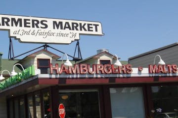 a sign above a store
