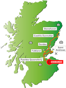 Mapa del tour Saint Andrews