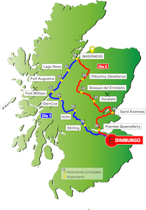 Mapa de Escocia 