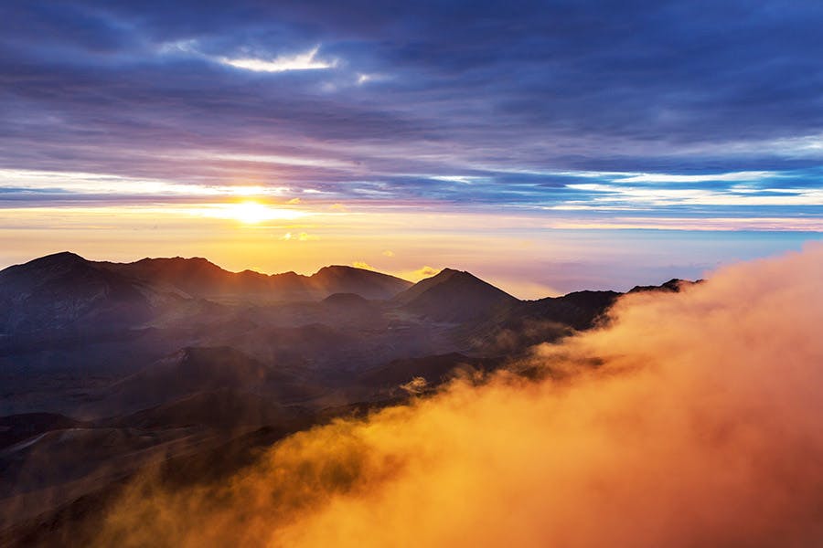 haleakala sunrise and clouds