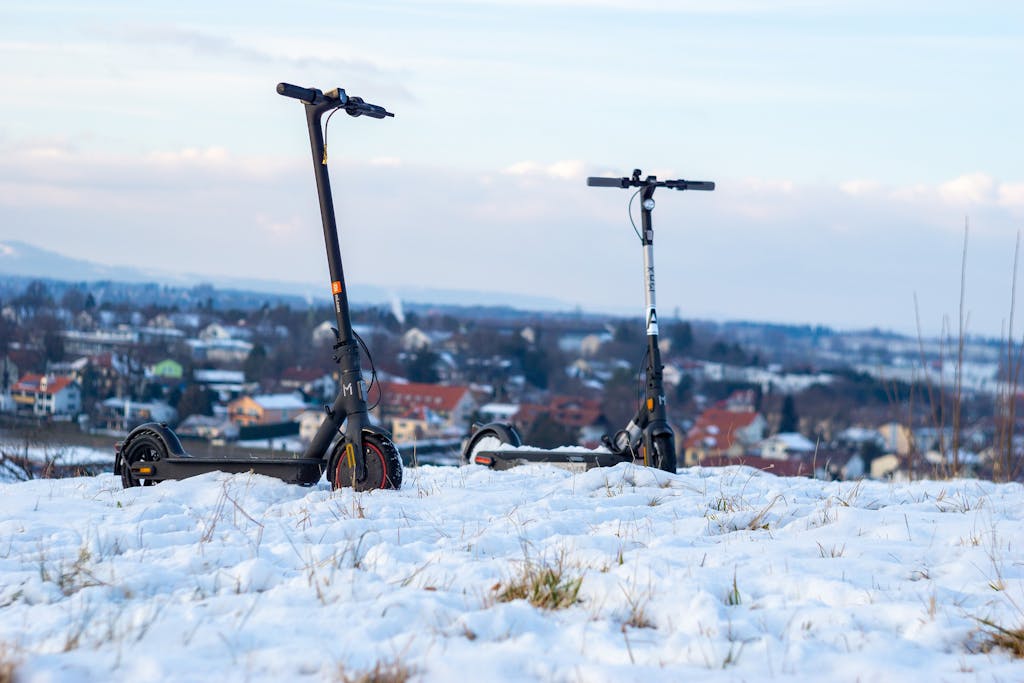 e-scooters in the snow