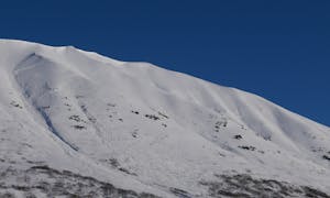 a snow covered mountain