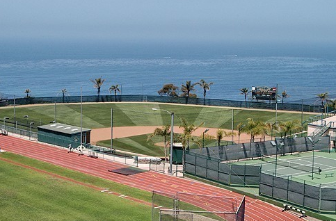 baseball stadium near ocean