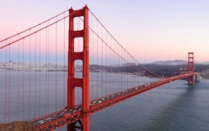 The famous Golden Gate Bridge 