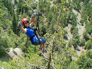 Ziplining makes for a great team building exercise