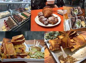 A medley of food tastings for Sidewalk Food Tours