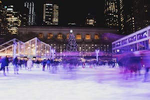 Ice skating rink in Rockefeller square