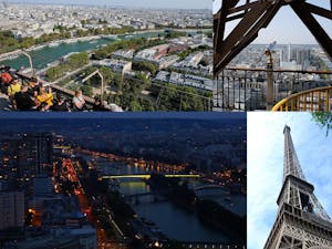 snapshots of the city of paris including views from the Eiffel Tower
