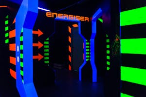 Neon laser tag course